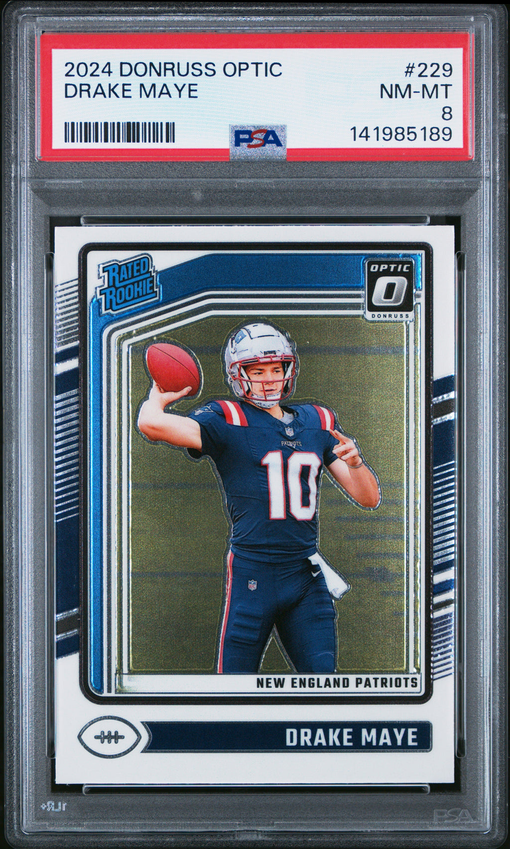 2024 Panini Donruss Optic #229 Drake Maye PSA 8