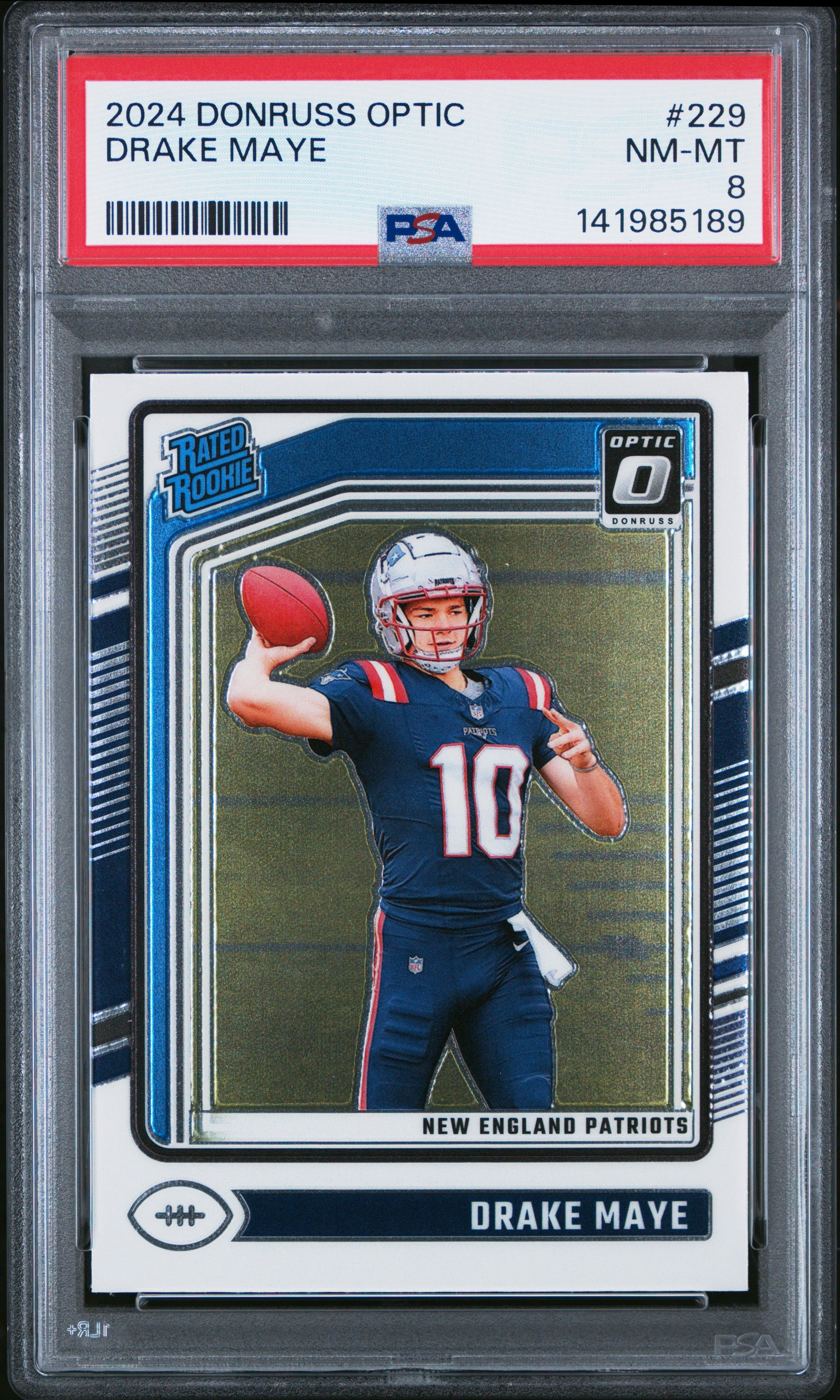 2024 Panini Donruss Optic #229 Drake Maye PSA 8