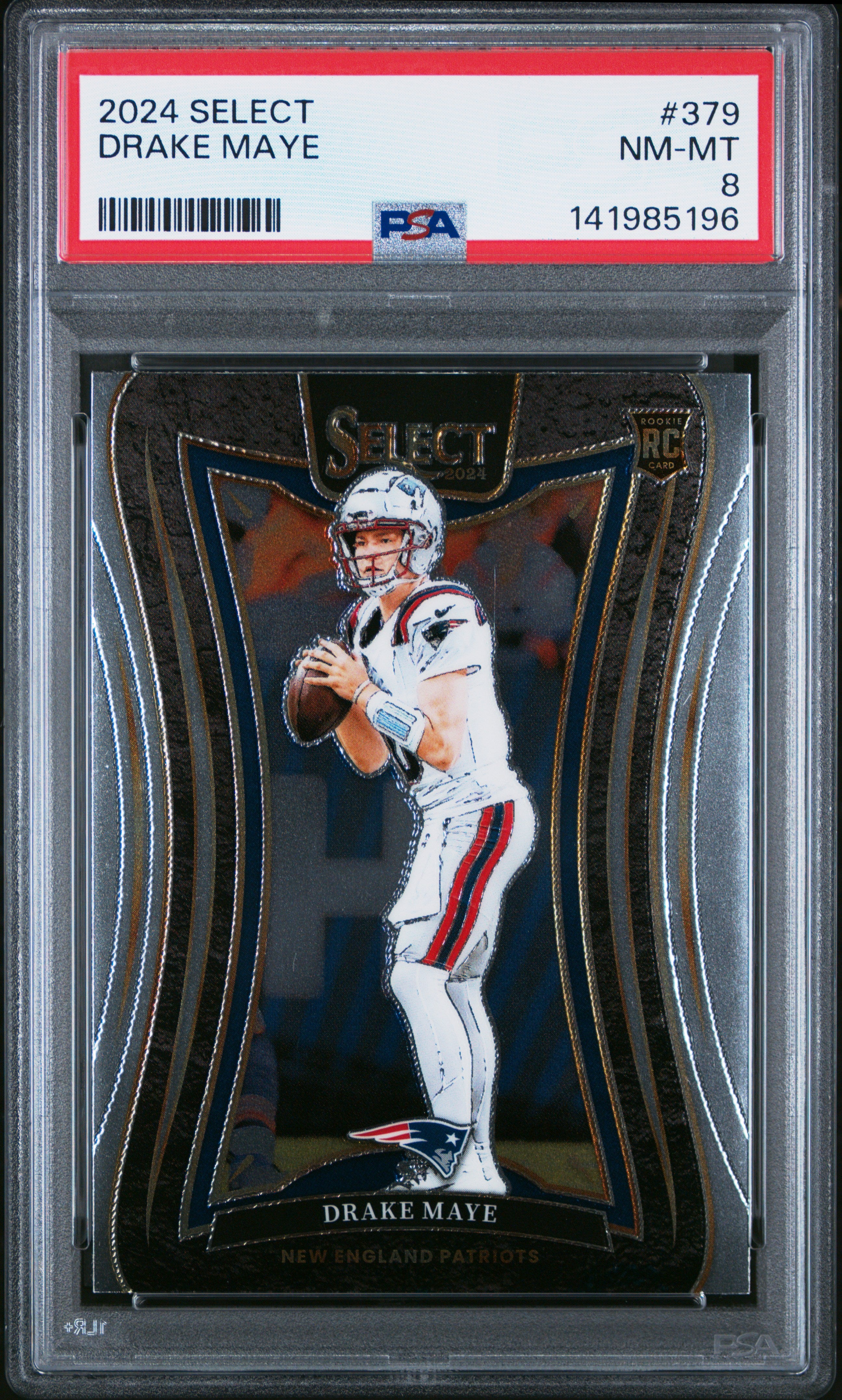 2024 Panini Select #379 Drake Maye PSA 8