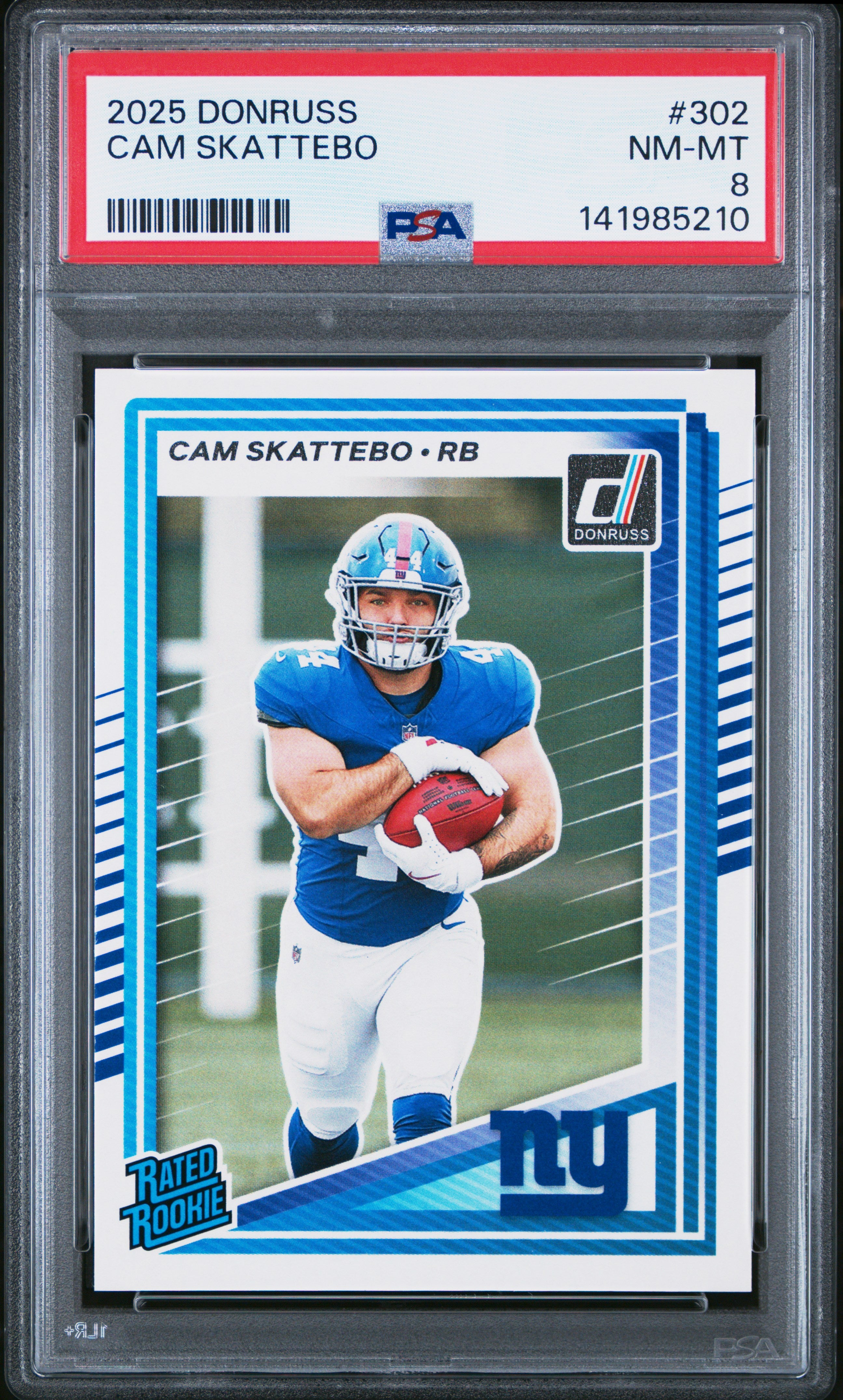 2025 Panini Donruss #302 Cam Skattebo PSA 8