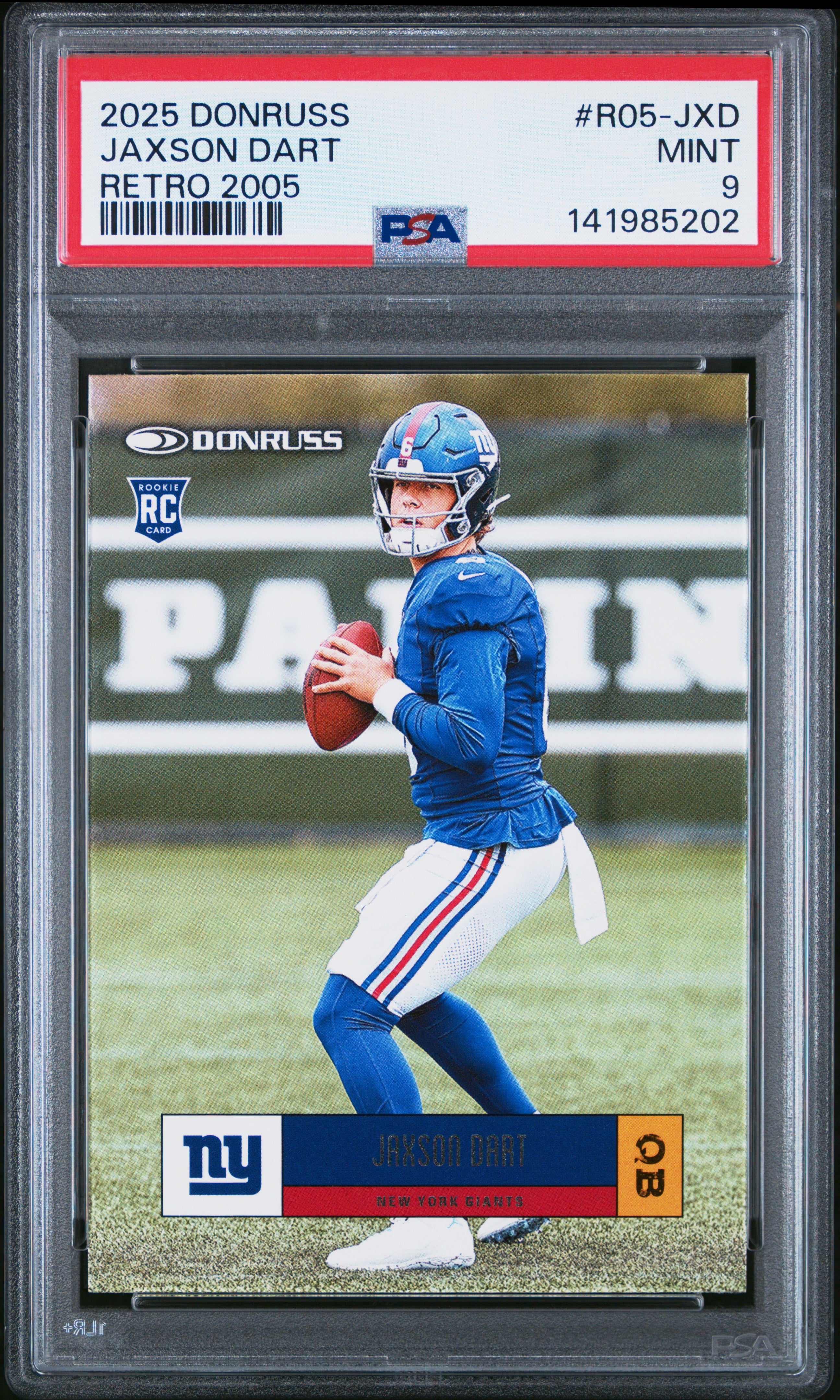 2025 Panini Donruss Retro 2005 #R05-JXD Jaxson Dart PSA 9