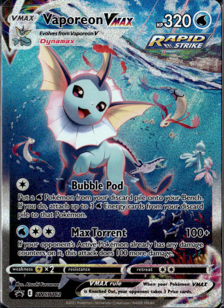 SWSH: Sword & Shield Promo Cards #SWSH182 Vaporeon VMAX