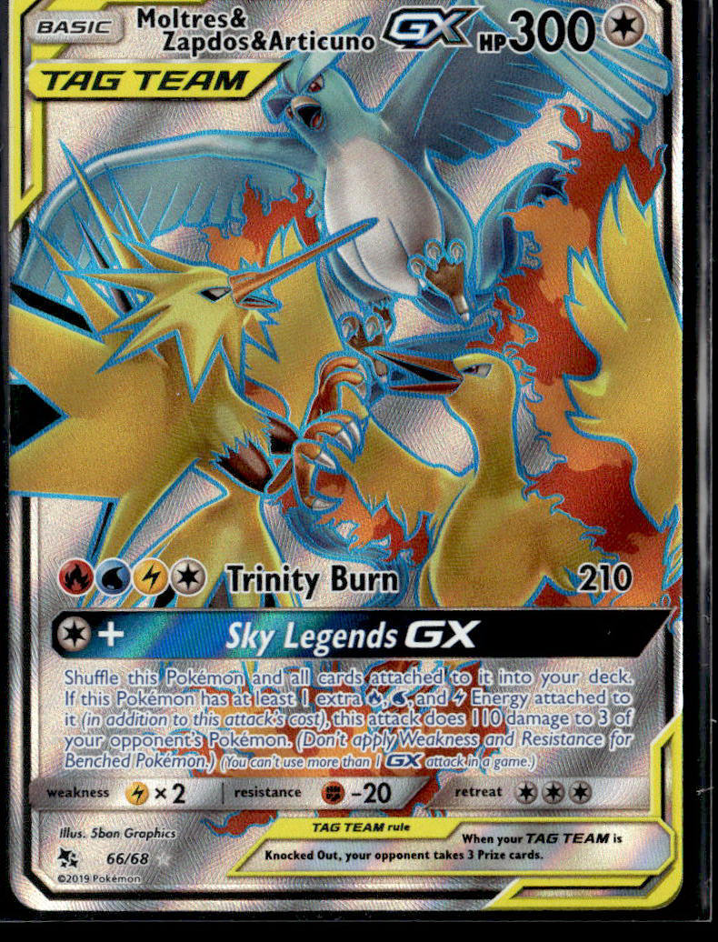 Hidden Fates #66/68 Moltres & Zapdos & Articuno GX (Full Art)