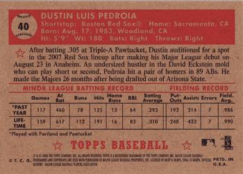 2006 Topps '52 Rookies #40 Dustin Pedroia