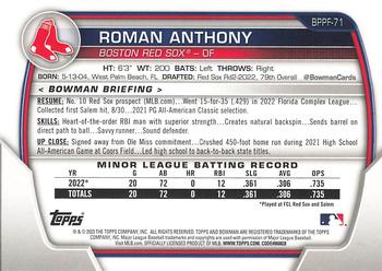2023 Bowman 1st Edition #BPPF-71 Roman Anthony