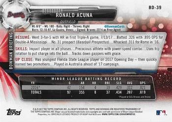 2017 Bowman Draft #BD-39 Ronald Acuna PSA 10