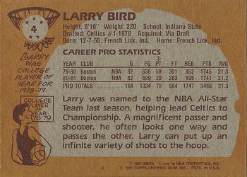 1981-82 Topps #4 Larry Bird PSA 6