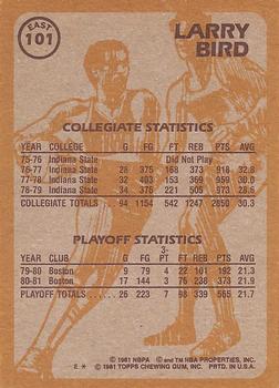 1981-82 Topps #E101 Larry Bird PSA 7