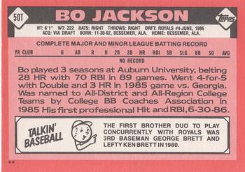 1986 Topps Traded #50T Bo Jackson BGS Authentic Autograph