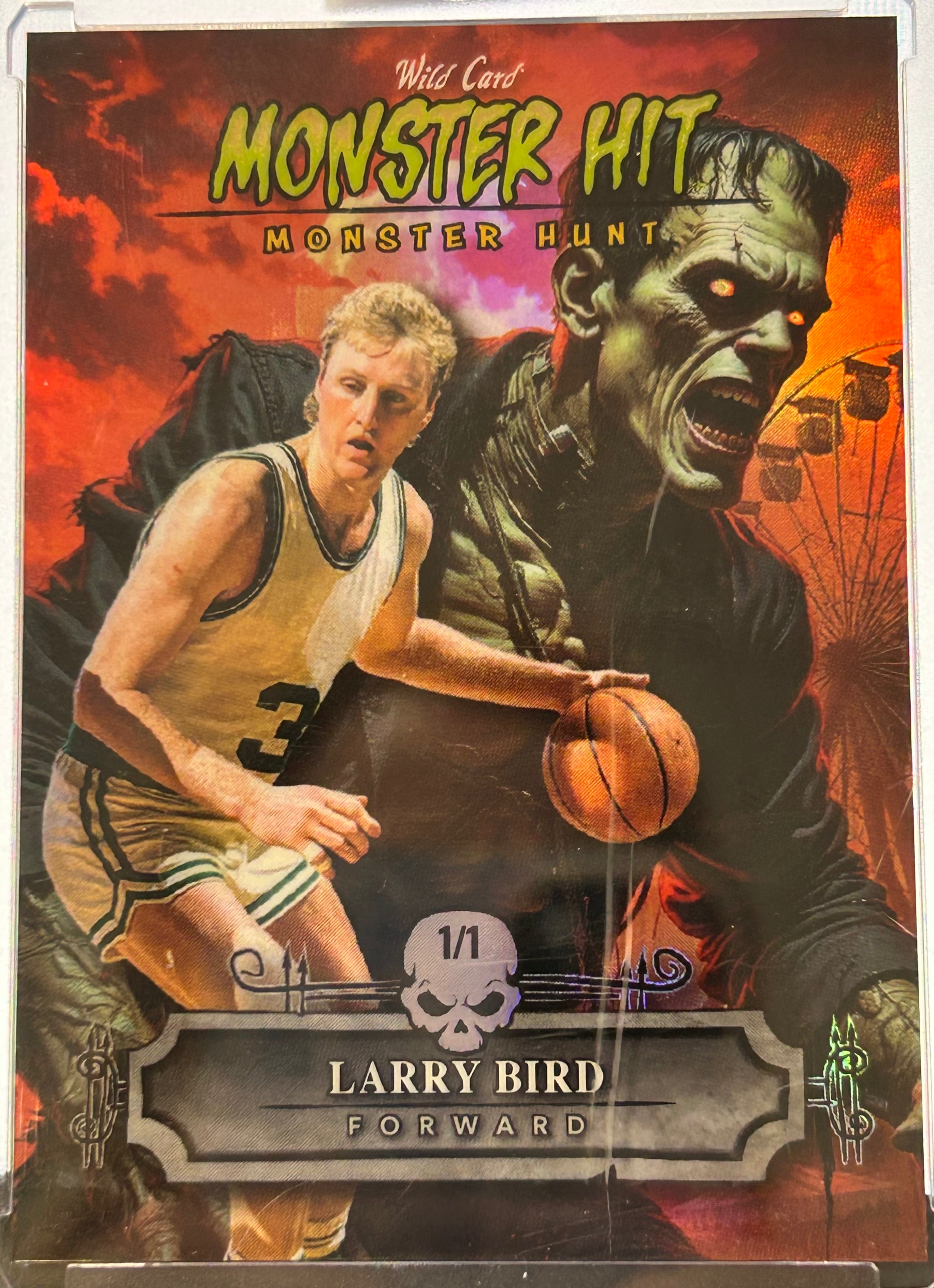 2025 Larry Bird Wild Card #MHCF-LB Monster Hit Monster Hunt 1/1