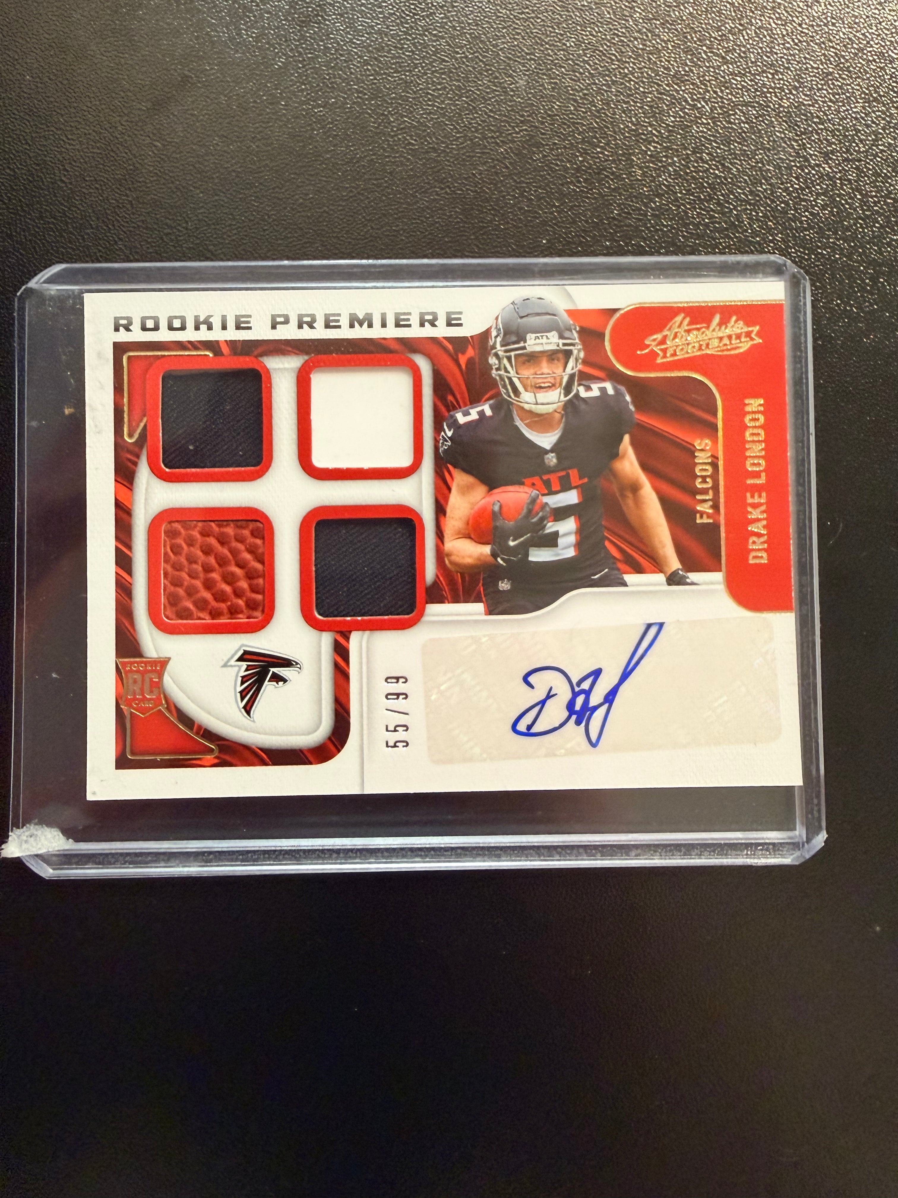 Drake London 2022 Panini Absolute 207 Material Autograph /99