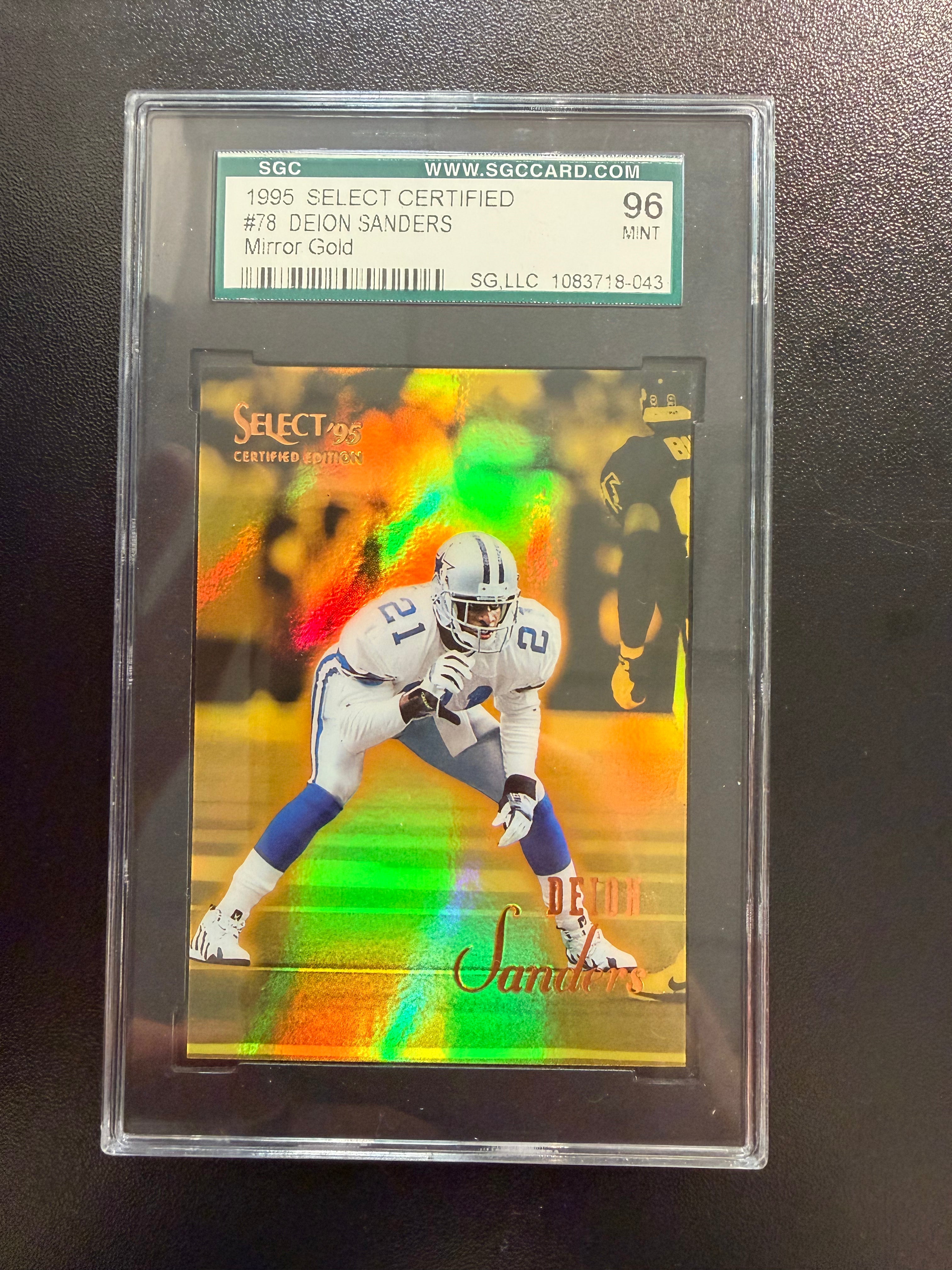 Deion Sanders 1995 Select Certified Mirror Gold