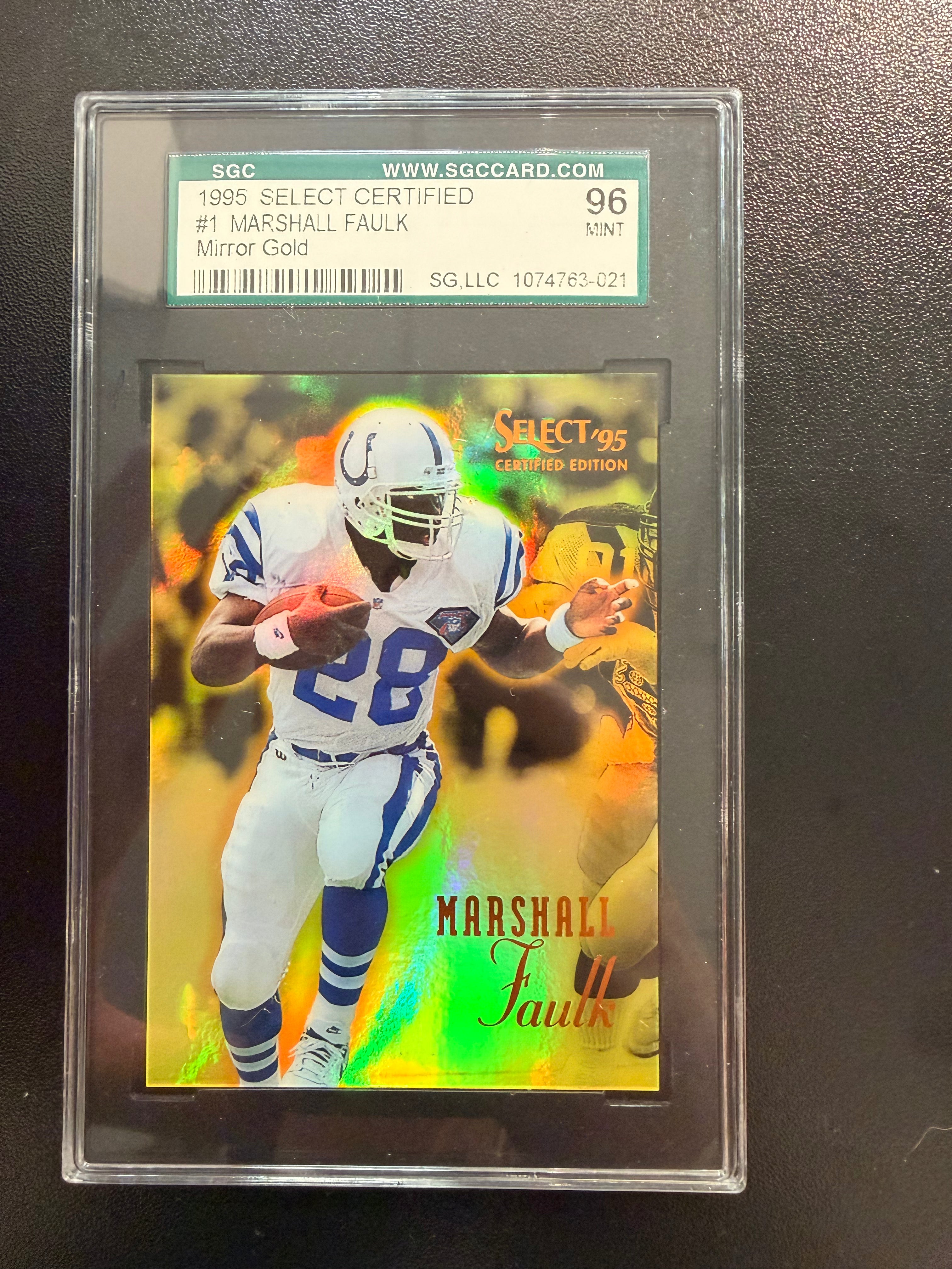 Marshall Faulk 1995 Select Certified Mirror Gold