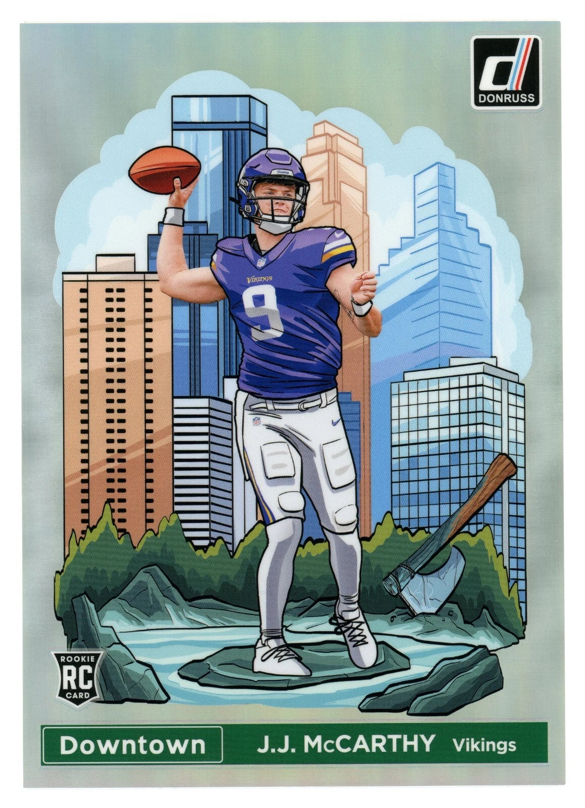 JJ McCarthy 2025 Panini Downtown Oversized