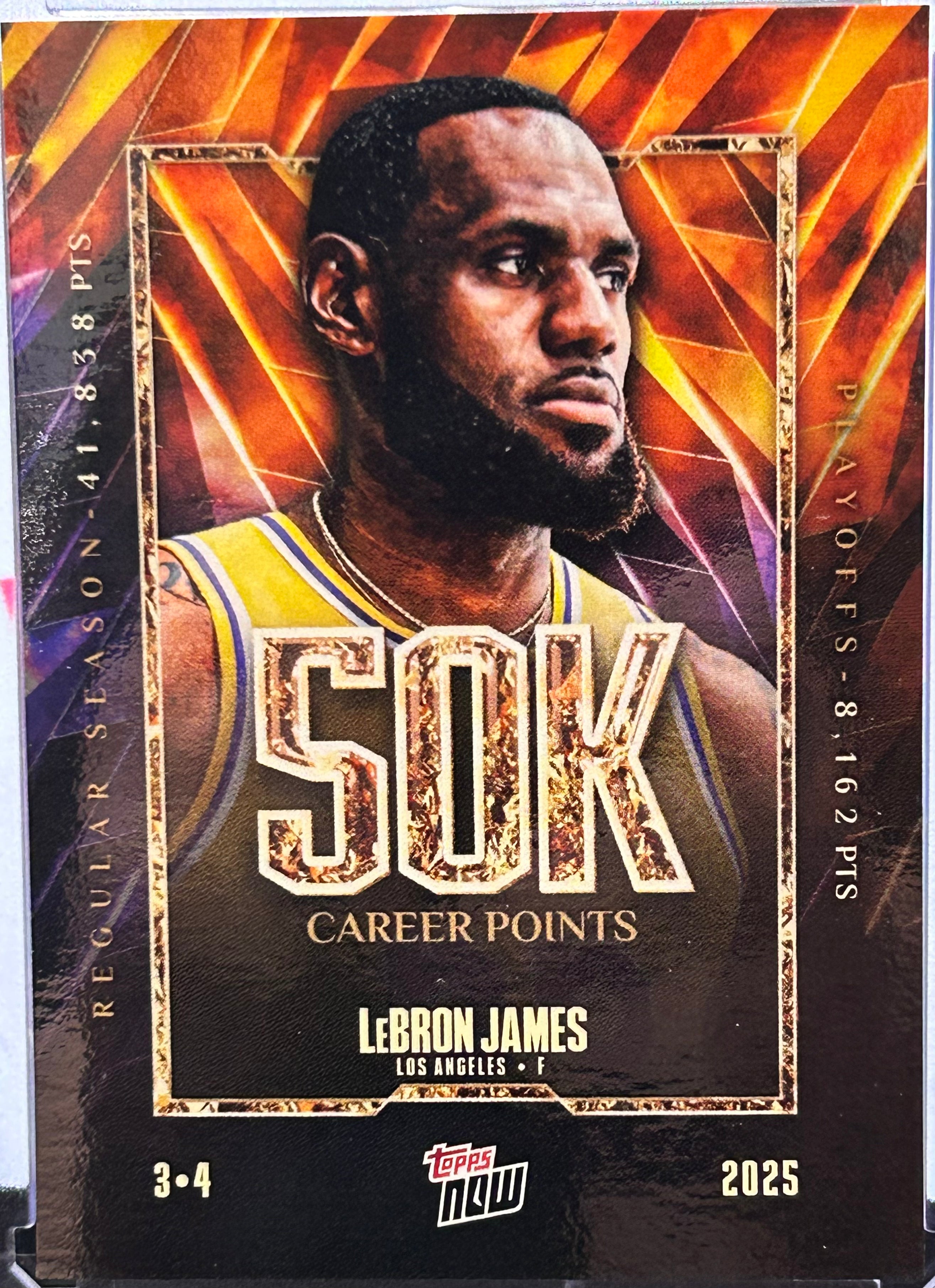 2025 LeBron James #12 Topps 50K Career Points