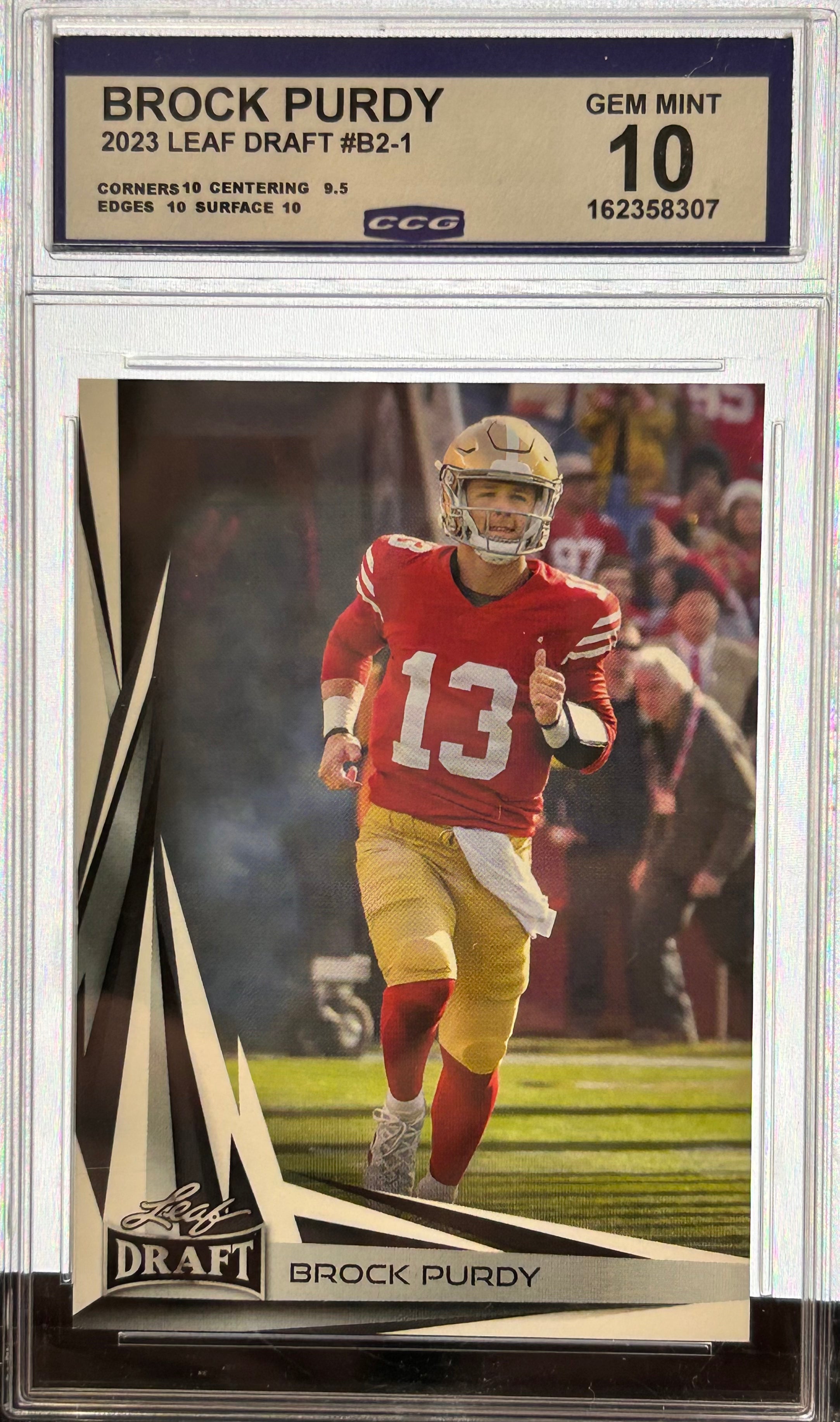 BROCK PURDY 2023 Leaf Draft #B2-1 GEM MINT 10